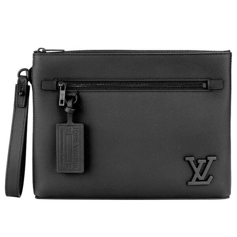 Louis Vuitton Clutch Shoulder Bag Aerogram Pochette iPad Black